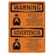 Signmission OSHA Warning Sign, 12" Height, 18" Width, Rigid Plastic, Carbon Dioxide Gas Bilingual, Landscape OS-WS-P-1218-L-12513 - alternate 1